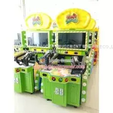 Guangdong Zhongshan Tai Le Play Children's Indoor Video Game Carnival Shooting Amusement Equipment Fruit Big Riot Green Theme Shot Ball Shot Watercolor TV Display photo-2