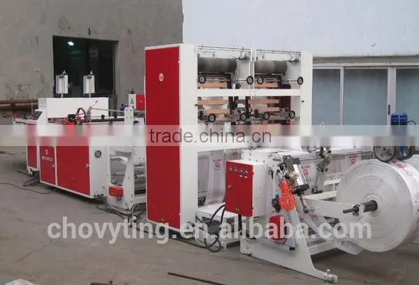 Automatic Two Lanes Slitting T-shirt Shopping Bag Making Machine photo-6