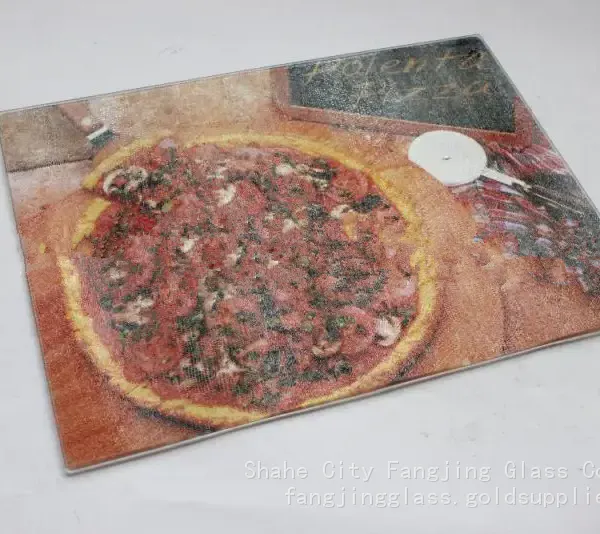 Glass Chopping Board 40x30cm : Glass Worktop Saver for Kitchens - Durable, Hygienic, Heat-Proof, Easy-Clean - Woven Textured Design