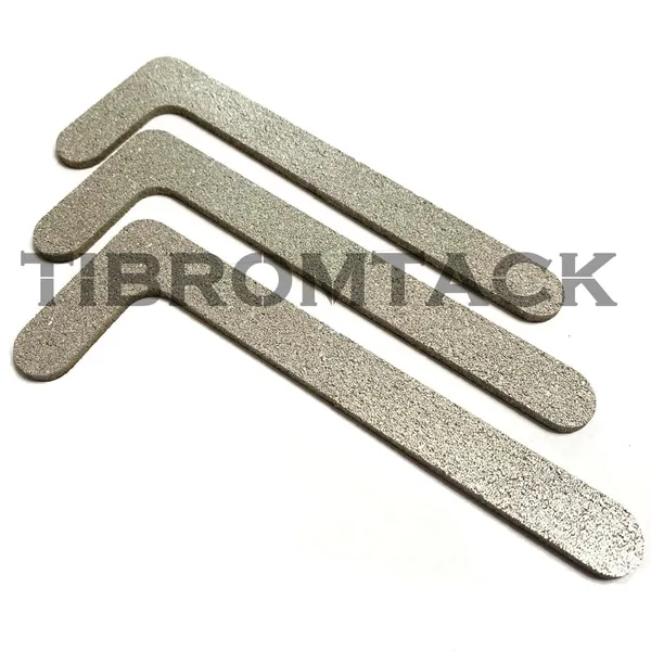 3 Pcs“L-Shape”Titanium Metal Powder Sintered Filter Plate Ultra Fine Body Filter Plate Small Precision Porous Titanium Plate photo-3