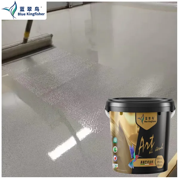 Chinese Blue Kingfisher Epoxy Floor Paint Factory， Apply for Civil Decoration and Can be Customized photo-4
