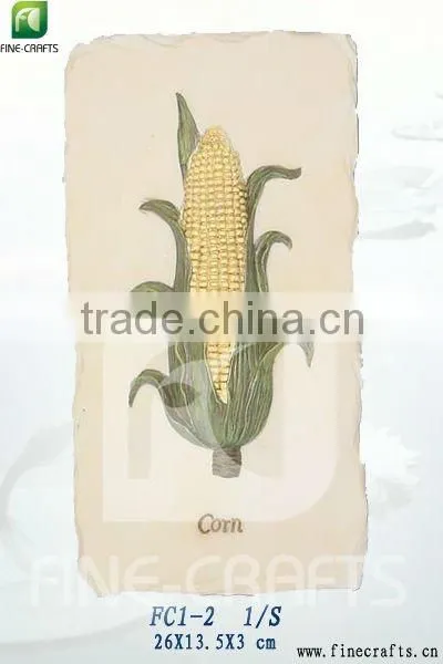Polyresin Wall Plaque With Corn