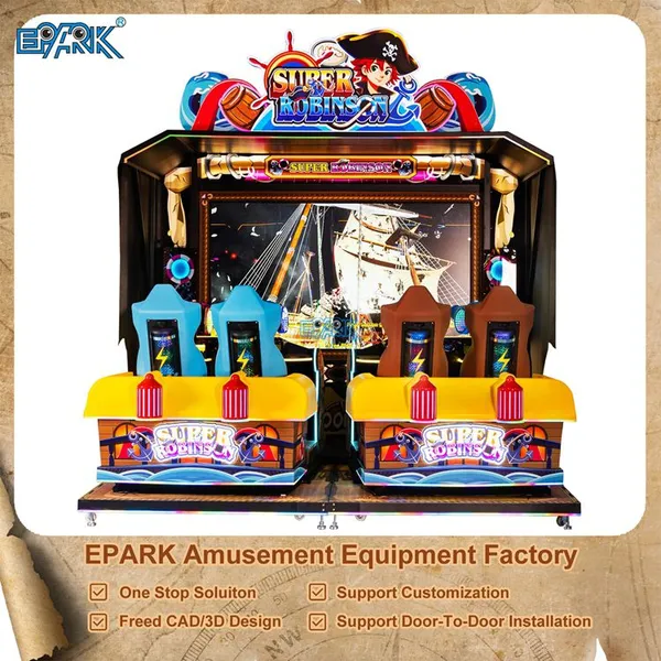 Multiplayer Gun Shooting Game Machine With 4 Seats Large Screen Pirate Theme for Commercial Arcade Operators and Game Centers photo-3