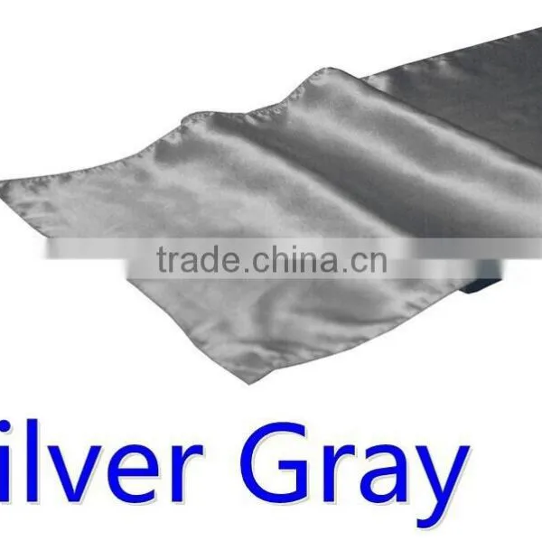 Hot Selling Ployester Satin Table Runner for Wedding Decoration, Royal Blue Color photo-3