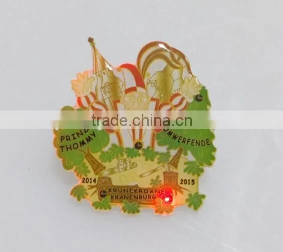 Hottest Blinking Light up LED Badge With Safety Pins for Party photo-4