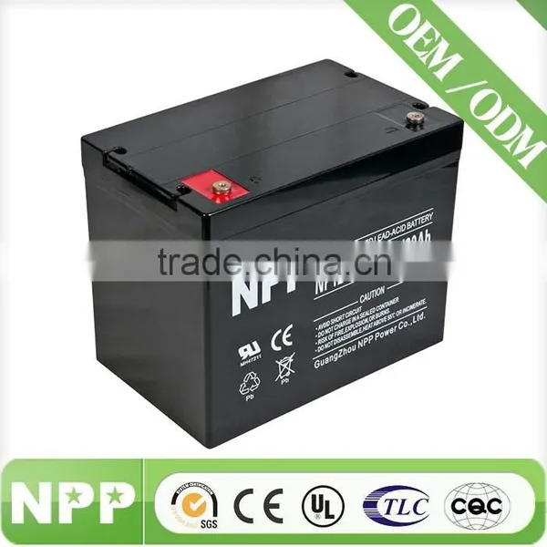 12v80ah Maintenance Free Lead Acid Battery for Sunlight photo-2