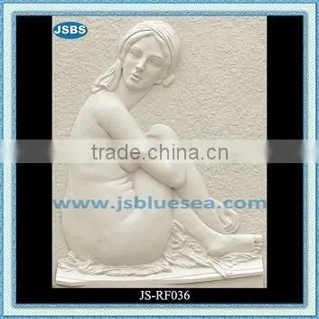 Design Modern Female Marble Relief Nude Sculpture