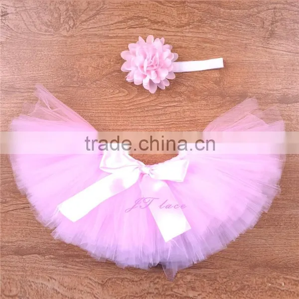 First Birthday Outfit, First Birthday Tutu Set,Photo Prop Tutu- Lt Pink Tutu Set photo-4