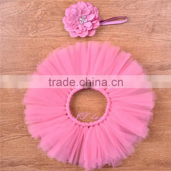 Tutu Set, Newborn Tutu Set, Photo Prop, Tutu, Tutu Skirt, Hot Pink---Matching Headband Tutu Set
