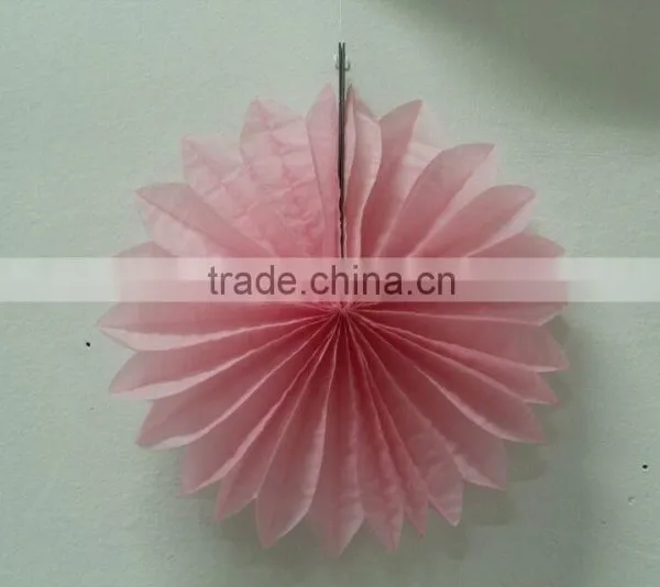 Hot Sale !wholesale Folding Tissue Paper Fan for Wedding Party Decorations photo-3