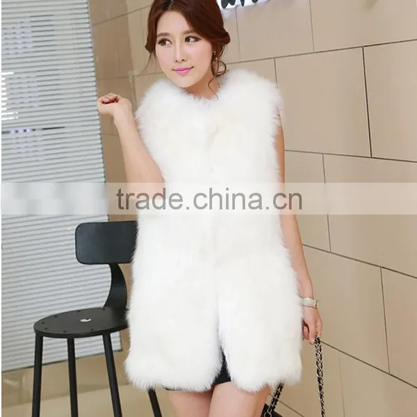 2016 High -end Autumn and Winter Women Faux Fox Fur Vest photo-4