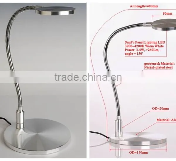 The Best Price for the Professional Flexible Gooseneck Hotel Bedside Lamp With Cool Touch Switch photo-5