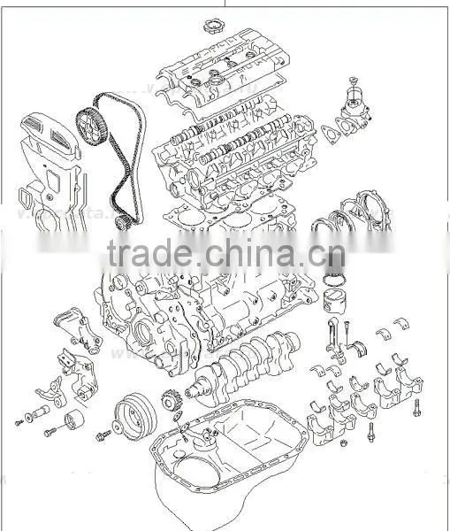 NEW ENGINE GASOLINE G4CP EURO-3-4 ASSY-SUB SET MOBIS 2015 MNR photo-2