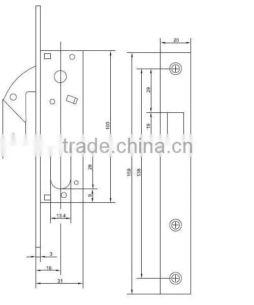 Supplier Stainless Steel Hook Lock Cylinder Door Lock photo-2