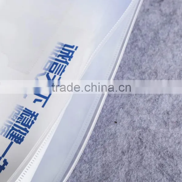 Business Promotion a4 Plastic Pvc Zipper Document Bag Slide Zip Lock Plastic Bag Pvc Plastic Zipper File Bag photo-6