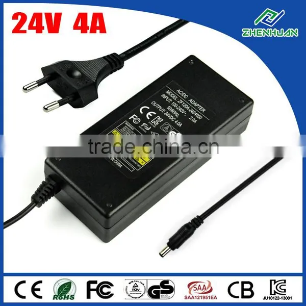 96W 24V 4A Power-tek Adapter AC/DC Desktop Adapter