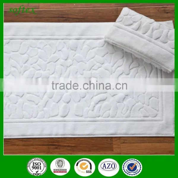 Cotton White Thick Custom Size Bath Mat for Hotel