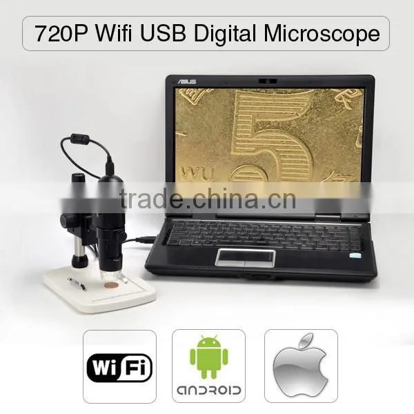 Ipad, Iphone Compatible 720P HD Wireless/Wifi Microscope, Wifi USB Digital Microscope With LED and Battery photo-3