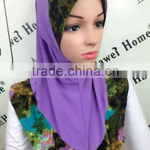 H278 New Style One Piece Hijab,print Hijab photo-4