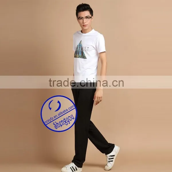 2015 New Design Man Black Blank Jogger Pants photo-2