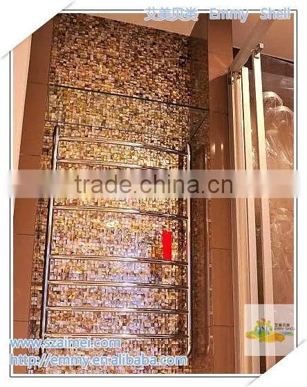 Browm Mother of Pearl Mosaic Tile Shell Mosaic Wall Tile Wall Panel photo-3