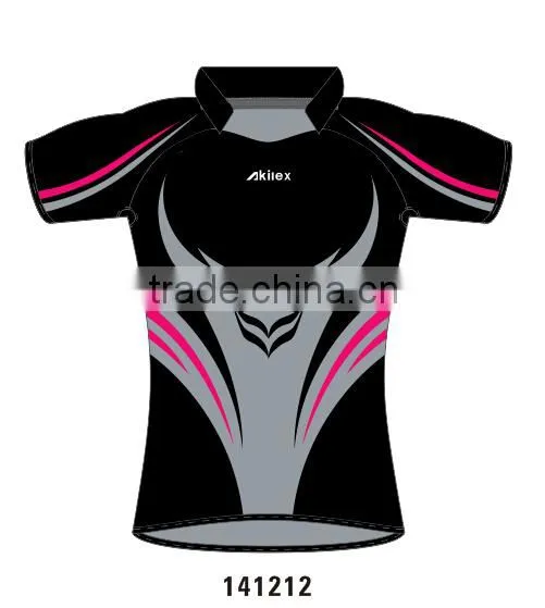 100% Polyester Made Sublimation Custom Rugby Jersey Rugby Shirt photo-5