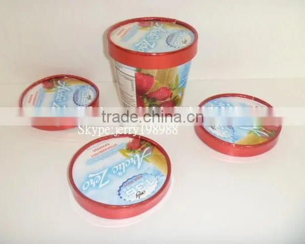 510ml Paper Ice Cream Containers/Cups With Lid and Spoon Inside photo-5