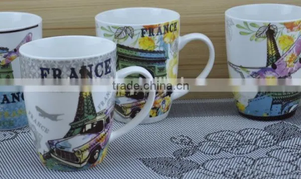 11OZ United States Design Full Decal Print Coffee Cups, Shiny Surface Porcelain Mug, KL5004-A421 photo-5