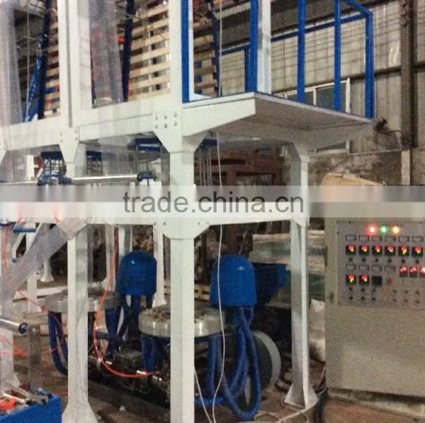 T-shirt Bag Double Die Head Automatic Polythene Film Blowing Machine photo-4