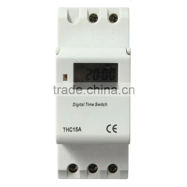 THC 15A Digital LCD Weekly Programmable Timer AC 220V Time Relay Switch