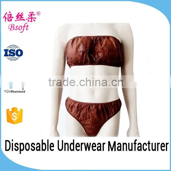 Factory Wholesale Disposable Panties Bra Set Ladies Underwear Sexy Bra And Panty New Design For Spa