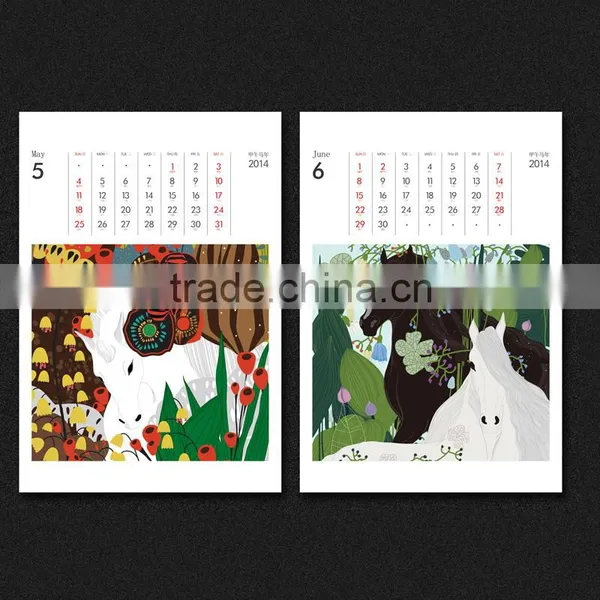 2014 Customized Design Exquisite Wall Calendar photo-3