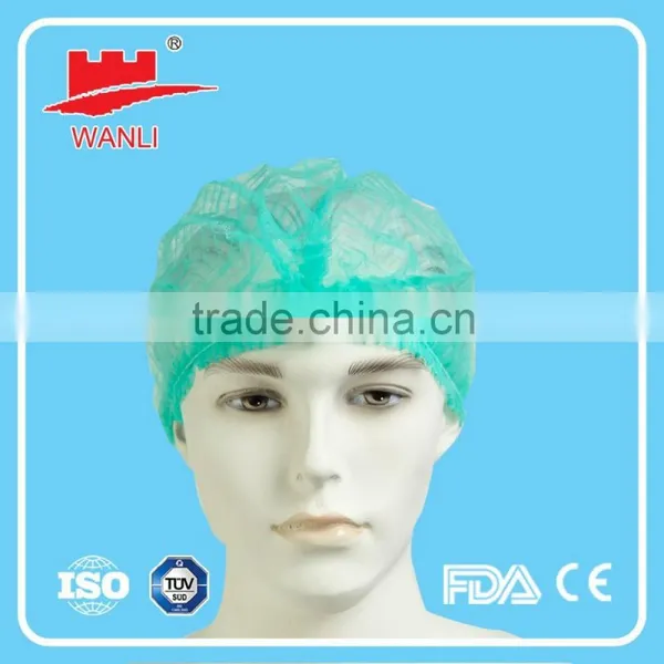 Colorful Crimp Cap Disposable Non Woven Mob Clip Cap photo-2
