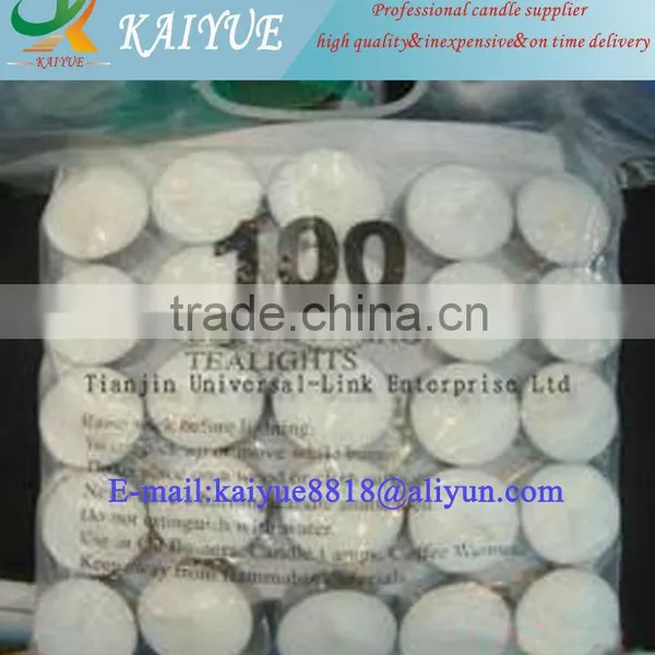 100pcs/bag white tealight candle