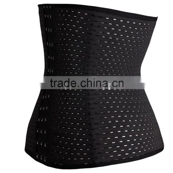 Two Color 2015 Wholesale 100% Latex Breathable Waist Trainer Corset With a Hole Very Cheaper photo-4