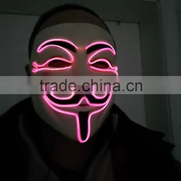 Hot Selling Party EL Light Mask / EL WIRE V for Vendetta Mask photo-3