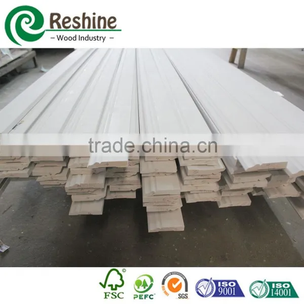 White Primer Bullnose Colonial Spalyed Wood Moulding photo-3