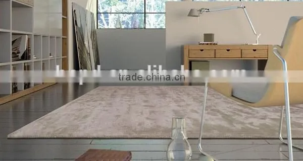Manufactured Hand Tufted Cut Pile Textured Wool and Viscose Carpet photo-4