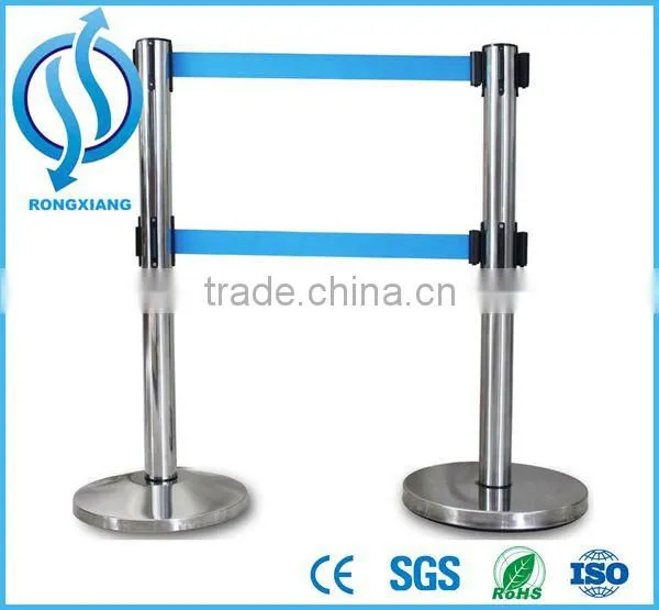 Black Double Line Retractable Belt Barrier photo-2