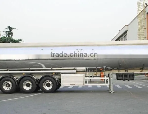 Saso 36000liters Aluminum Oil Tank Trailer DOT Aluminum Tri-axle Fuel Tanker Truck Trailerr Asme ALUMINUM Oil TANK TRAILER