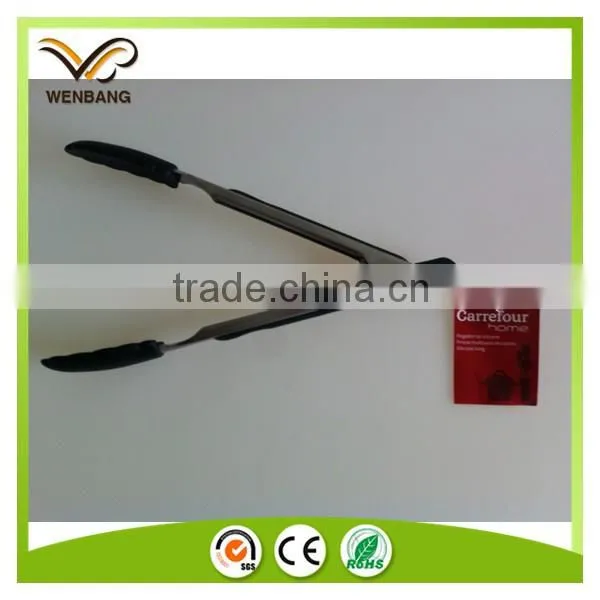 High Quality Silicone Food Tongs With Stainless Steel Handle