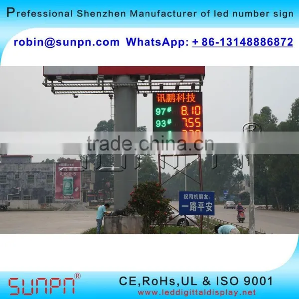 Italy Led Digital Gas Price Display 8.8.8.8 (12inch ) R/W/Y/W/B Color photo-5