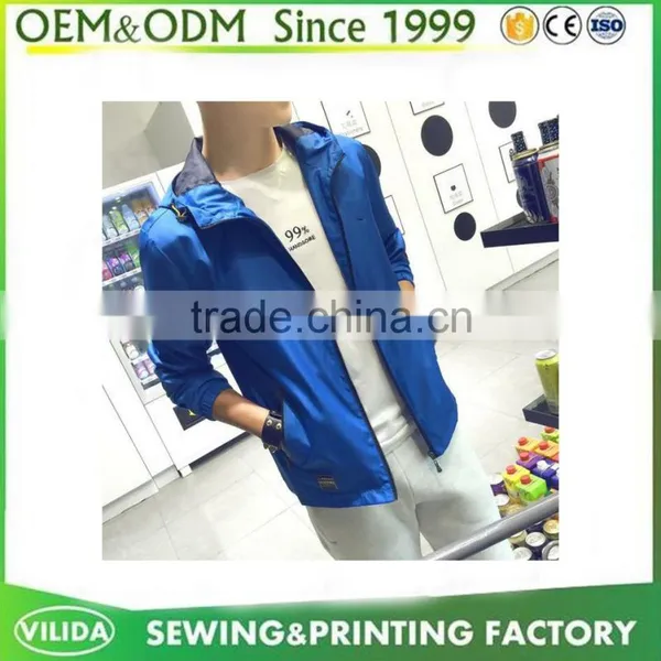 Manufacture 2016 Fashion Windbreaker Sports Jacket Custom Running Softshell Jacket OEM photo-2