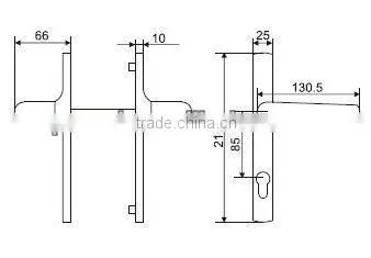 PVC Door Lock for PVC Profile or Aluminum Alloy Casement Door 9.02.10302 photo-4