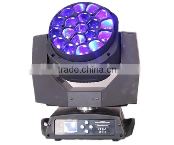 New Professional 19x12w RGBW 4in1 Led Bee Eyes Moving Head Zoom Light Stage Light photo-4