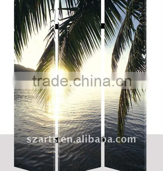 Sunset Fabric Room Divider Screen