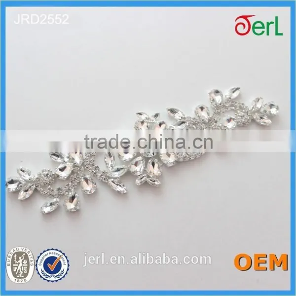 2016 New Design! Fashion Crystal Stone Applique for Wedding Dress Decorations photo-2