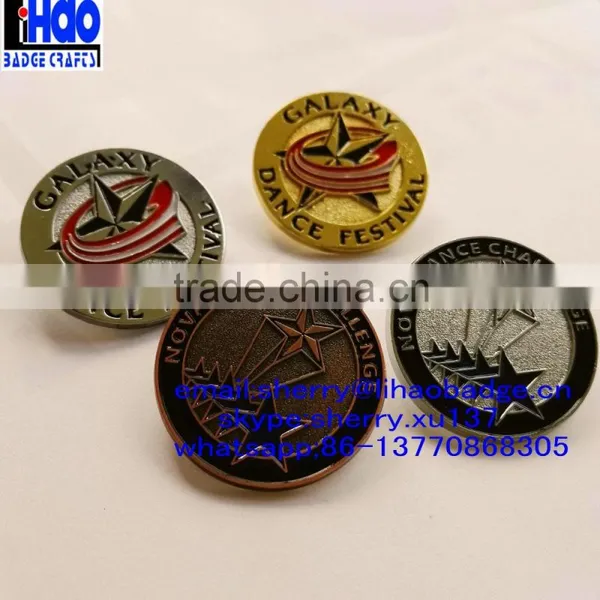 2016 Soft Enamel Metal Lapel Pin Badge,copper Plated Sandblasted Lapel Pin photo-4