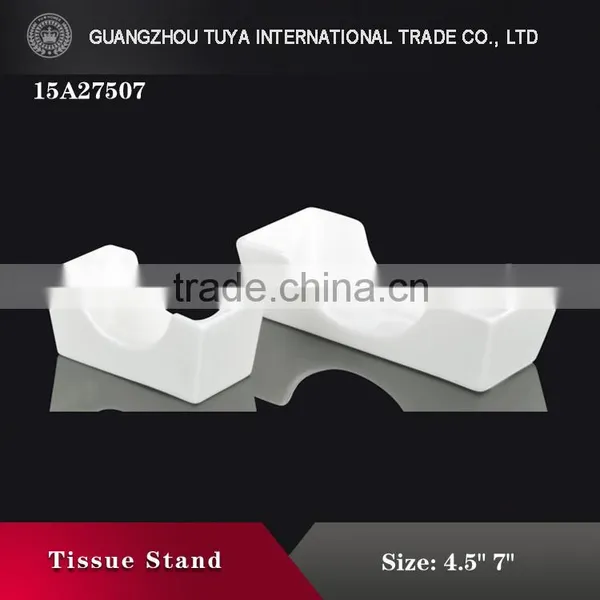 European Style Hotel White Napkin Stand photo-3