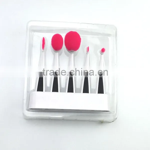2017 HOT!!! 5pcs Synthetic Hair Makeup Brush Foundation Oval Toothbrush Makeup Brush photo-6